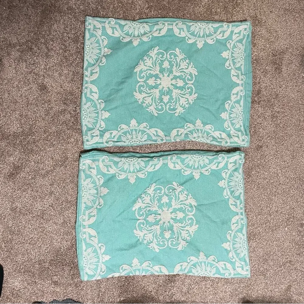 Tiffany blue & White Pillow Shams